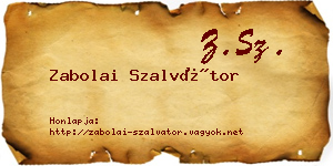 Zabolai Szalvátor névjegykártya